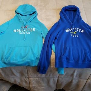 2 Pack Deal-  Blue Hollister Hoodies